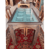 Antique Indian Old Door Solid Wood Dining Table 01